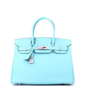 Hermes Birkin 30 Blue Epsom with Palladium Hardware